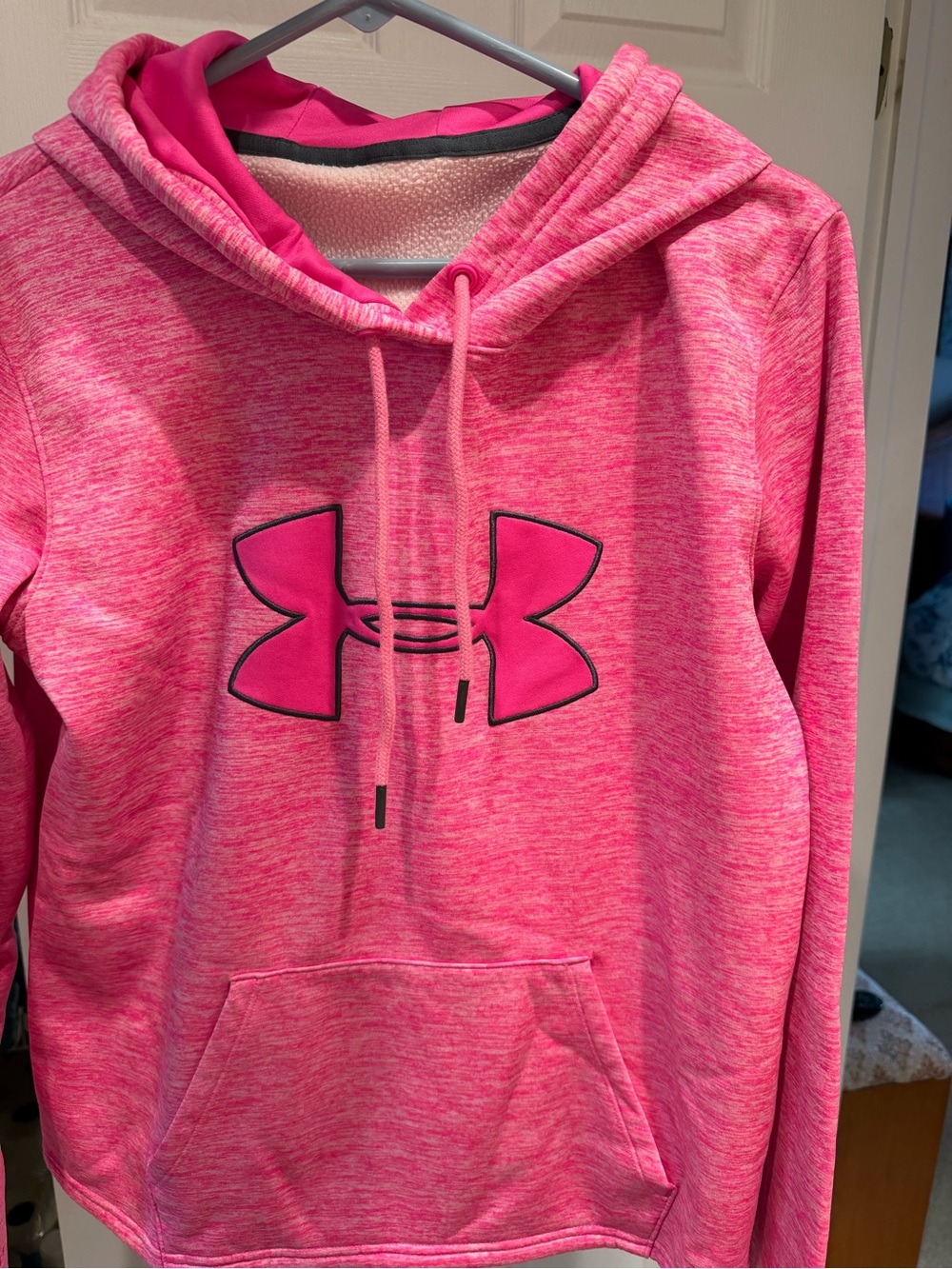 Under Armour Women's Heather Hot Pink Fleece Hoodie